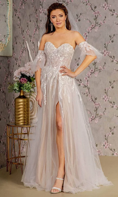 GLS by Gloria Bridal GL3427 - Sweetheart High Slit Wedding Dress