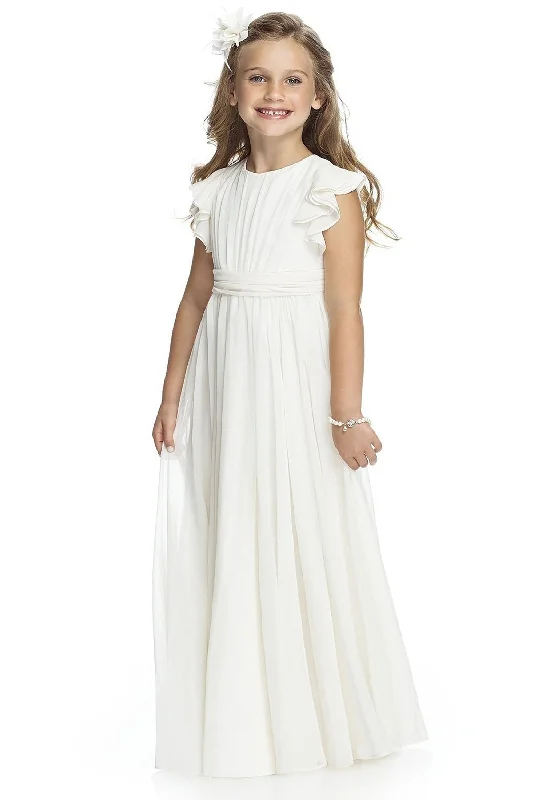 A-Line Floor Length Chiffon Flower Girl Dress CF0296