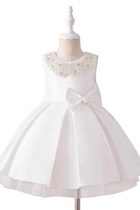 A-Line Knee Length Flower Girl Dress 811884333392