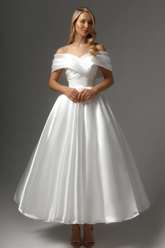 Organza Tea Length Wedding Dress Beatrice