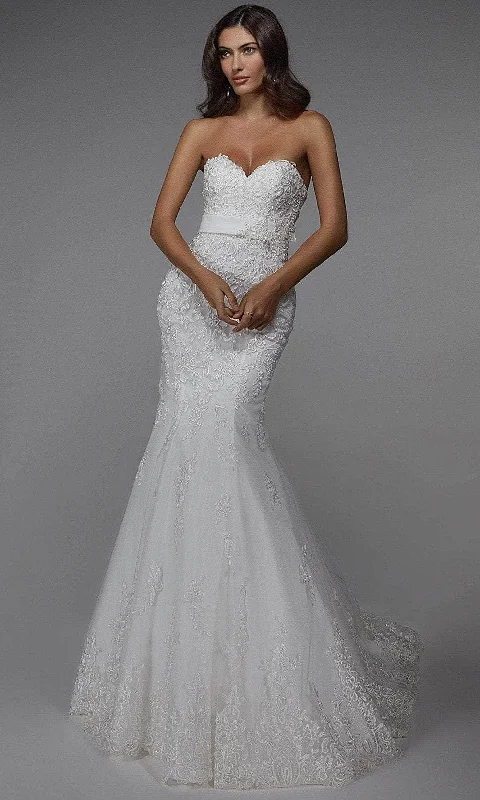 Alyce Paris 7032 - Embroidered Strapless Sweetheart Wedding Dress