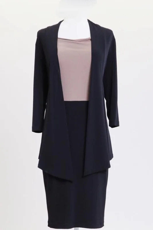 Connected Apparel Plus Size Short Jacket Dress