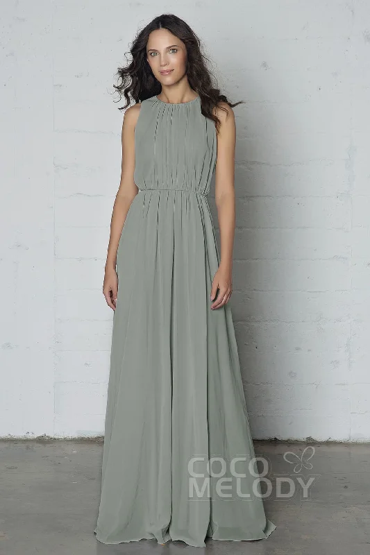 Sheath-Column Floor Length Chiffon Dress PR17020