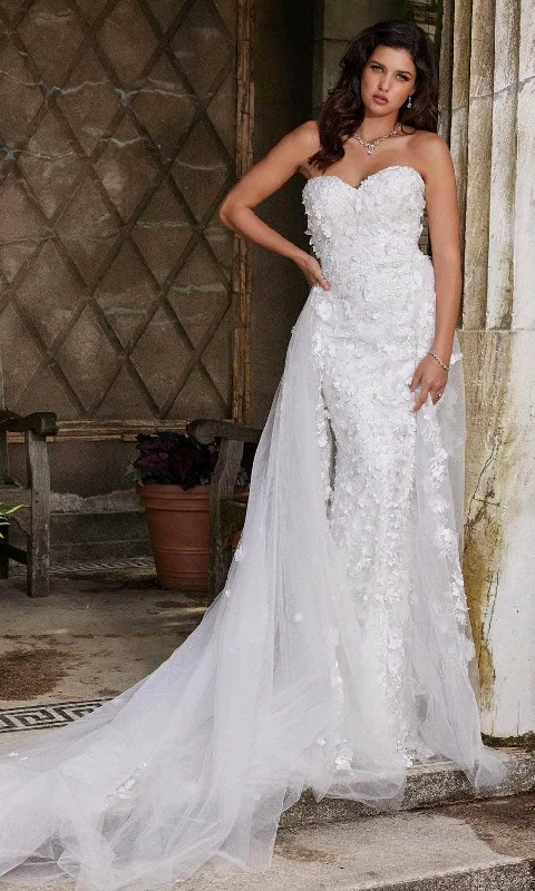 Jovani Bridal JB07452 - Floral Applique Bridal Gown