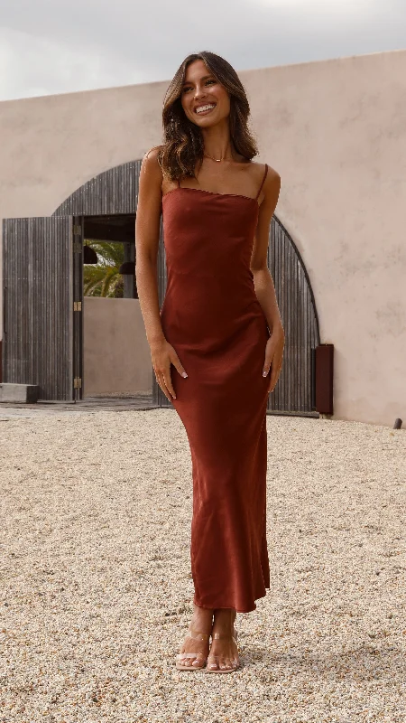 Keira Maxi Dress - Rust