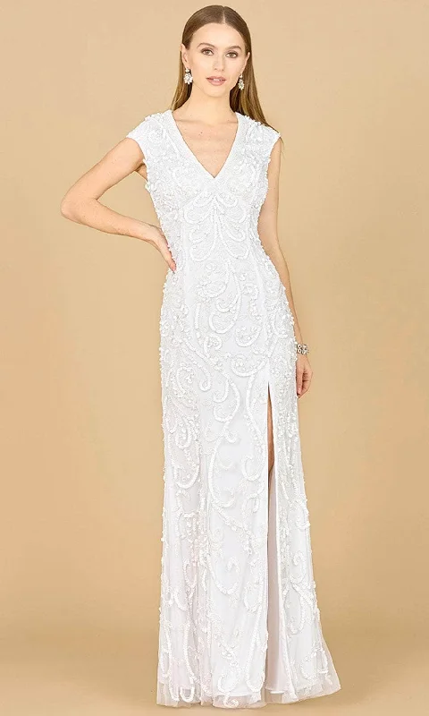 Lara Dresses 51184 - Swirl Beaded Sheath Wedding Dress