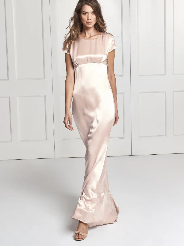 Mara blush silk dress