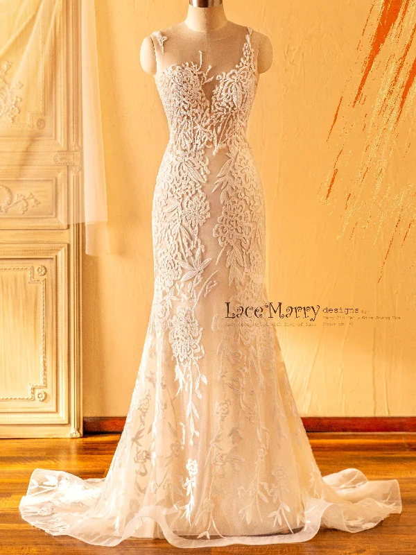 NEVIN / Deep Sexy Back Wedding Dress