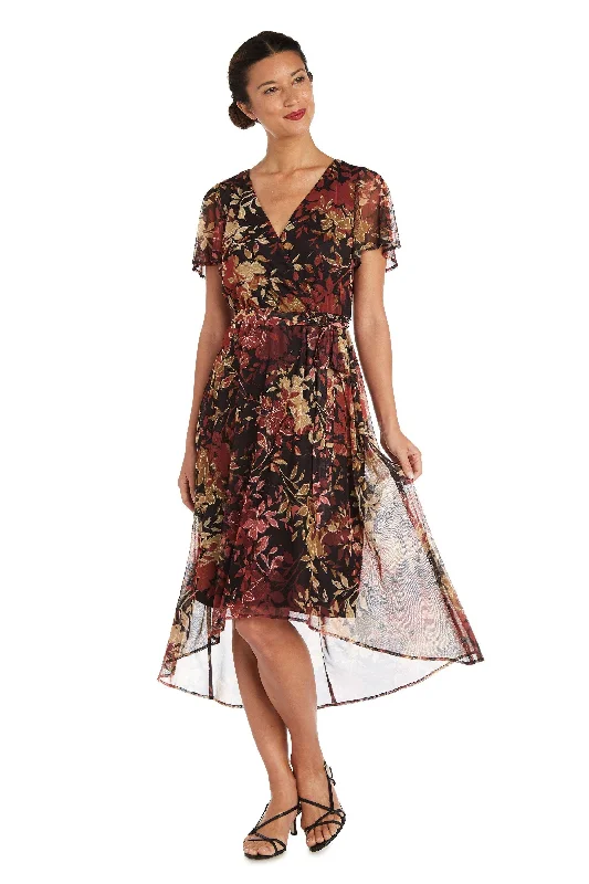 R&M Richards 7910 High Low Short Sleeve Dress