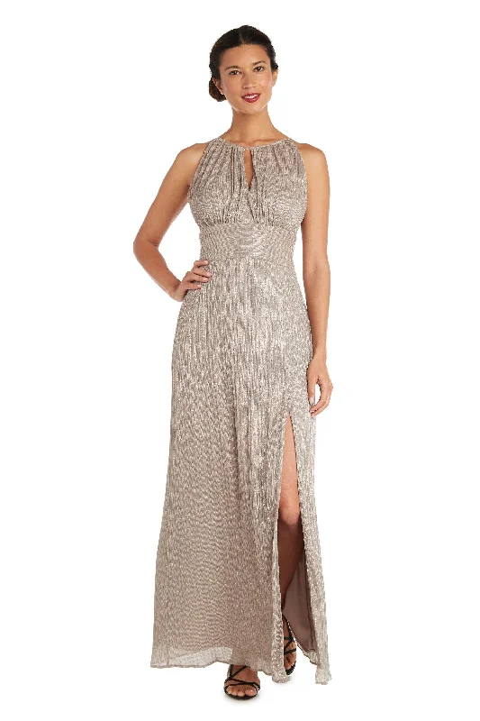 R&M Richards 9283P Long Formal Petite Metallic Gown Sale